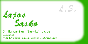 lajos sasko business card